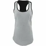 Next Level 1534 Ladies' Ideal Colorblock Racerback Tank - Hthr Gray/ Black - L