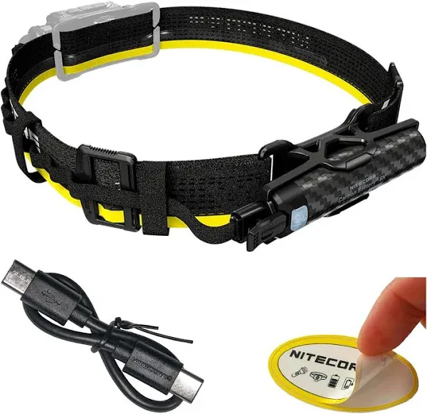 Nitecore Carbon Battery 6K Kit Headlamp Runtime Extender for NU40, NU43, NU45, NU50, and HC65 UHE Headlamps