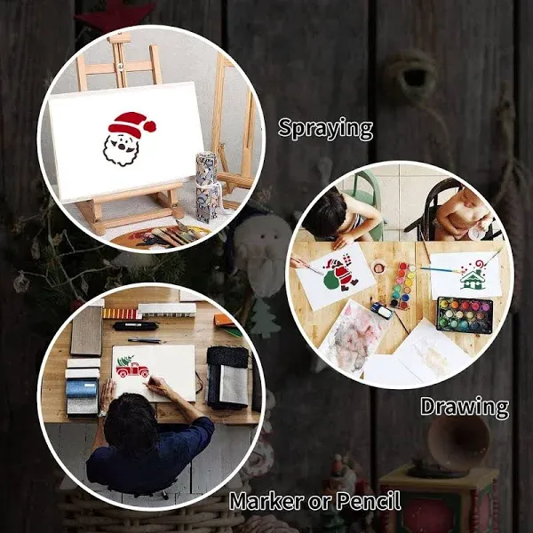 64pcs Small Christmas Stencils