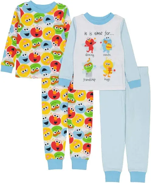 Sesame Street Boys' Snug Fit Cotton Pajamas