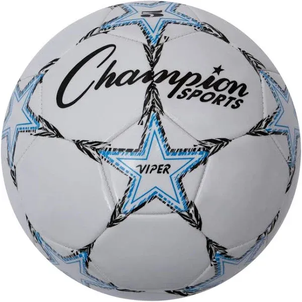 Champion Sports Viper Soccer Ball Size 5 White