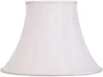 Imperial Shade White Large Bell Lamp Shade 9" Top x 18" Bottom x 13" Slant x 12.5" High (Spider) Replacement with Harp and Finial