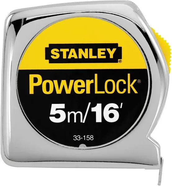 Stanley 33-158 3/4"x16' (5m) PowerLock Metric/English Tape Measure