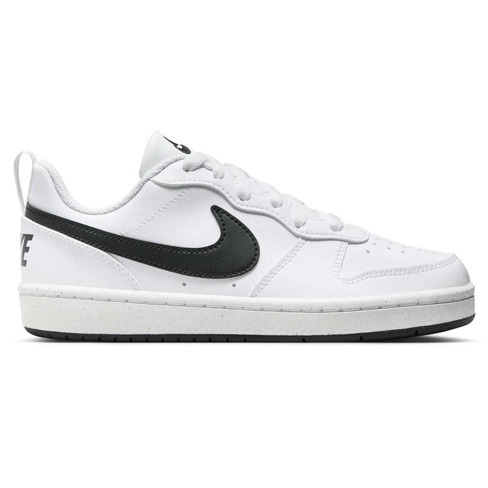 Nike White & Black Court Borough Low Recraft Kids Trainers - Size: 5 (EU 38)