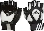 Adidas Scorch Destroy 2 Lineman Gloves Mens Large Half Finger Black White Grip