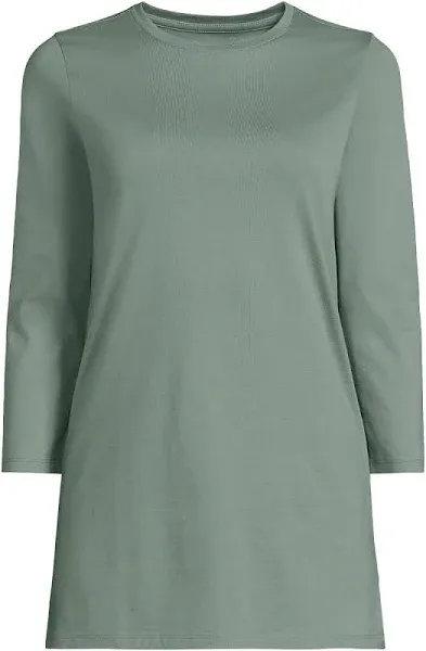 Lands' End Women's Tall 3/4 Sleeve Cotton Supima Tunic