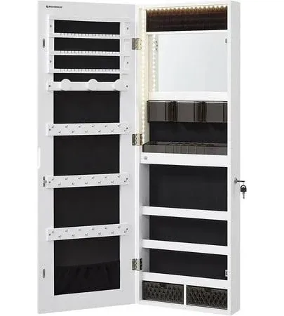 SONGMICS Jewelry Cabinet Armoire Organizer with LED Lights