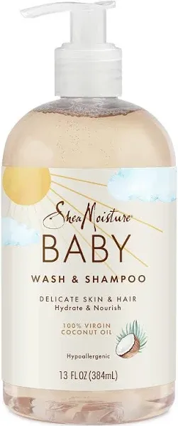 Shea Moisture 100% Virgin Coconut Oil Baby Wash & Shampoo