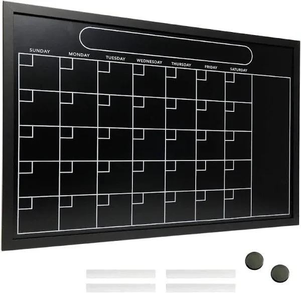 Excello Global Products Magnetic Calendar Chalkboard