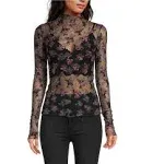 Lady Lux Printed Layering Top Medium / Black Combo