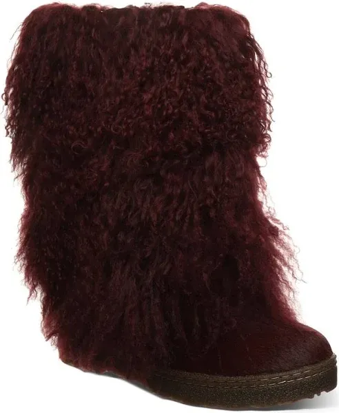 Bearpaw Boetis - Women&#039;s Furry Boots - 1294w Wine - 6