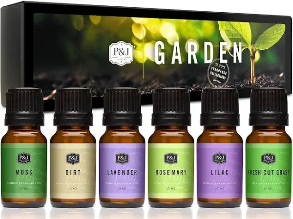 P&J Trading Fragrance Oil Garden Set | Candle Scents for Candle Making, Freshie Scents, Soap Making Supplies, Diffuser Oil Scents