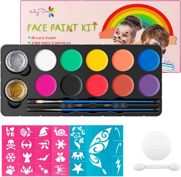 Maydear Face Body Paint, Professional Water Based Face Painting Palette (30g)