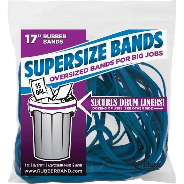 Alliance Rubber 08995 Rubber Bands Supersize Alliance 17-Inch 12/BG Blue