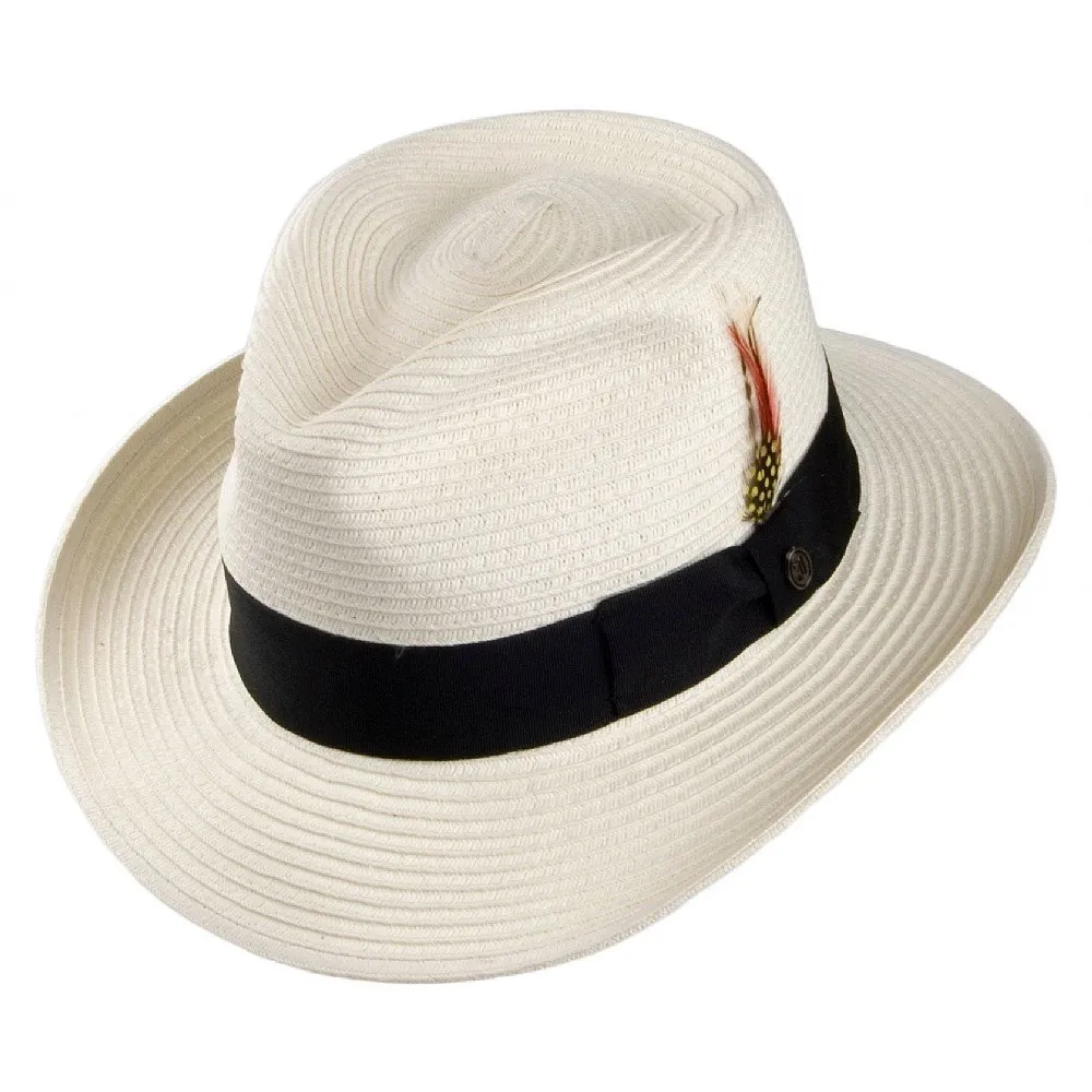 Men's Jaxon Hats Summer C-Crown Toyo Straw Fedora Hat