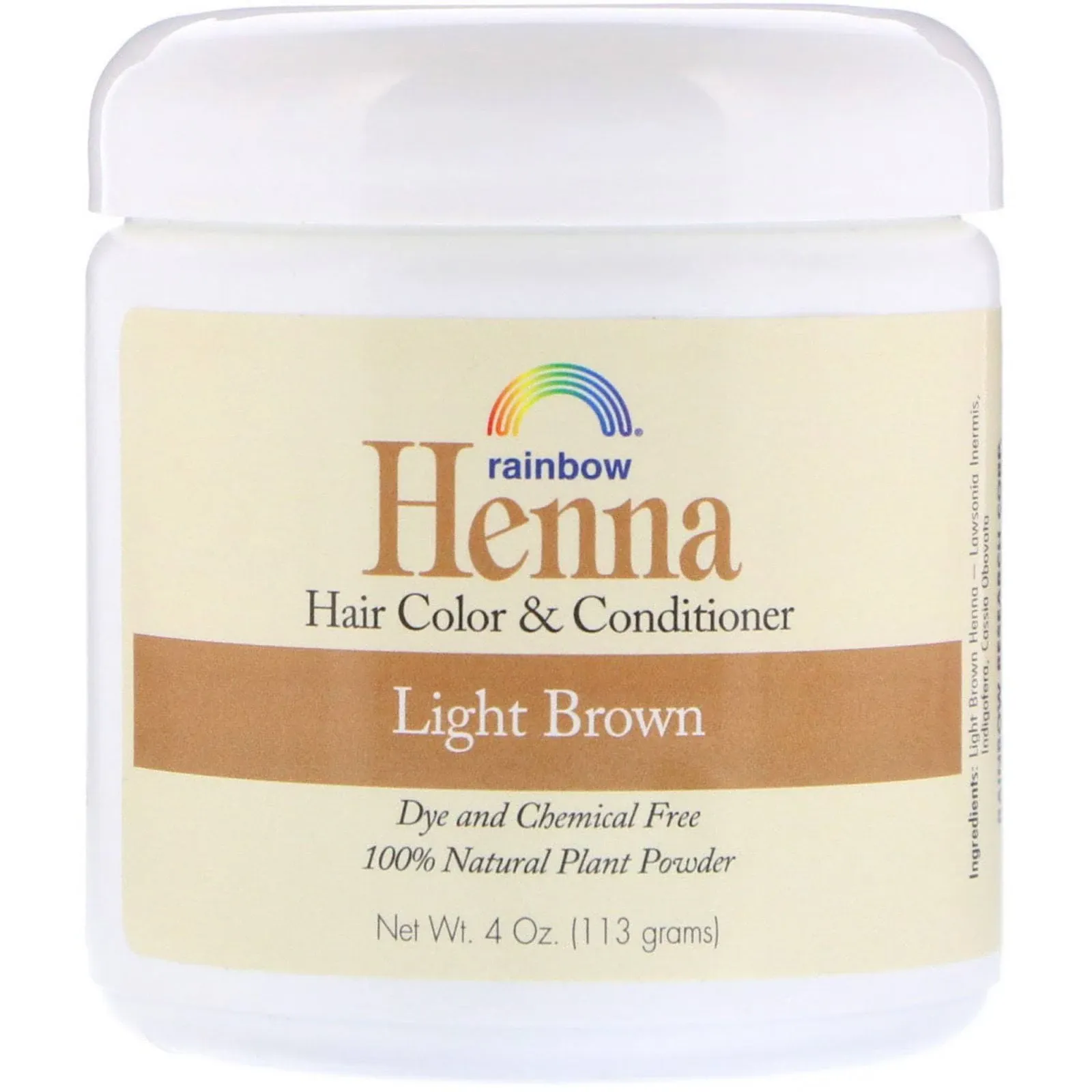 Rainbow Research Henna Hair Color & Conditioner Light Brown 4 oz