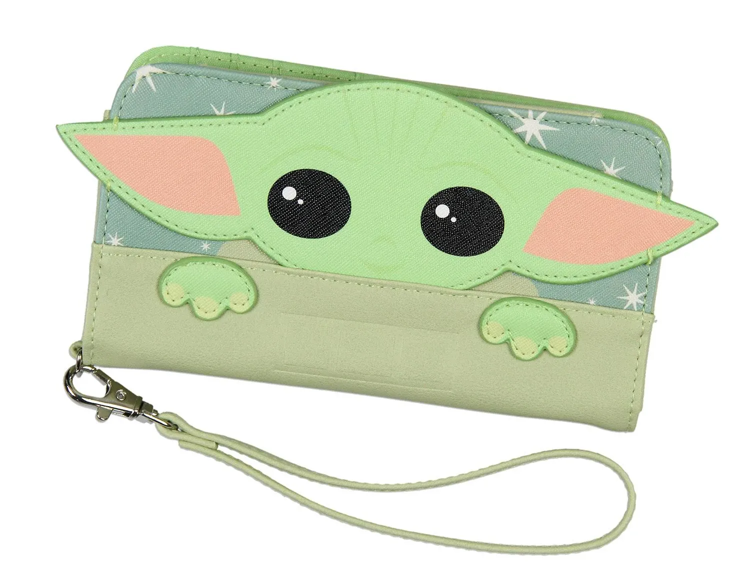 Star Wars Grogu Baby Grogu The Child Snap-Closure Wristlet Wallet w/ Wrist Strap