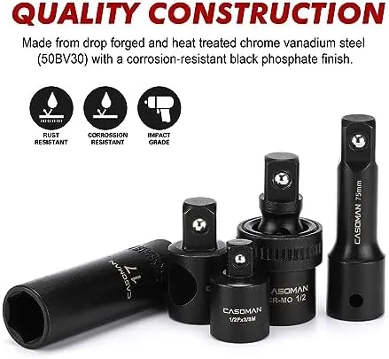 CASOMAN Drive Master Impact Socket Set