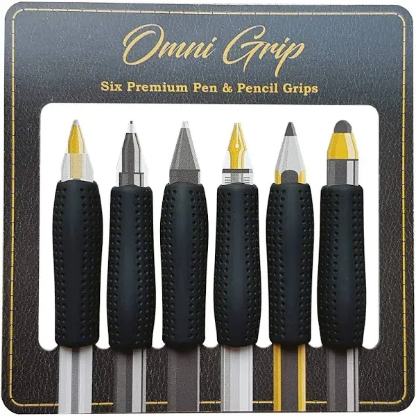 Chrome Cherry Omni Grip 6 Pack with Pen and Pencil Comfort Grips