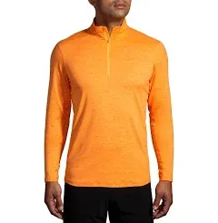 Brooks | Dash Half-Zip 2.0 | Men's | Heather Orange Pop