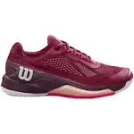 Wilson Women's Rush Pro 4.0 Tennis Shoes (Beet Red/White/Tropical Peach)