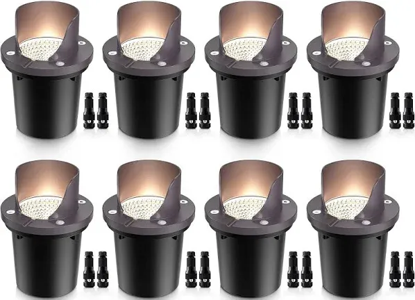 12W Low Voltage Landscape Lights Waterproof Outdoor In-Ground Lights Shielded LE