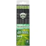 Ticonderoga Wood-Cased Pencils, 2 HB Soft, Black, 24 Count