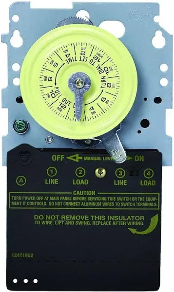 Intermatic - T104M 24-Hour Mechanical Time Switch - Mechanism Only, 208 - 277V