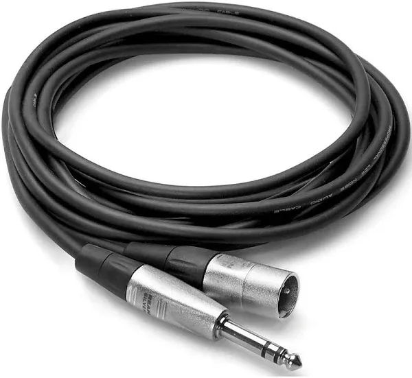 Hosa HSX-005 REAN 1/4" TRS to XLR3M Pro Balanced Interconnect Cable - 5'