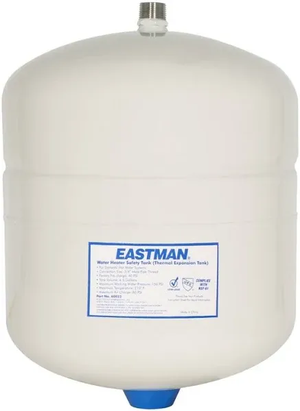 Eastman #60023 Water Heater Expansion Tank 4.5 Gallons.    New