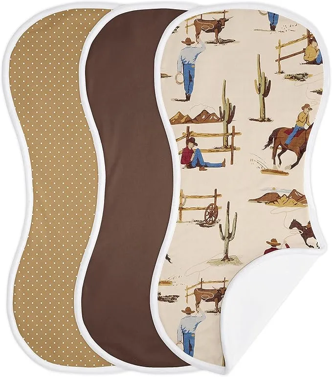 Sweet Jojo Designs Wild West Absorbent Burp Cloths