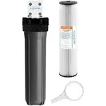 Aquasure Fortitude V2 Series Whole House Multi-Purpose Sediment/Carbon/Siliphos Anti-Rust, Bacteria & Scale Inhibiting Water Filter System, Small Size | Reduces Chlorine, Taste & More (AS-FS-25SPX)