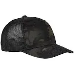 Flexfit 6511 Trucker Mesh Back Cap, Gray, One Size