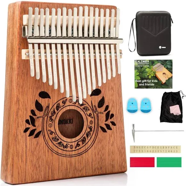 Kalimba 17 Key Thumb Piano with Ore Steel Tines, Includes Hard Case, Portable...