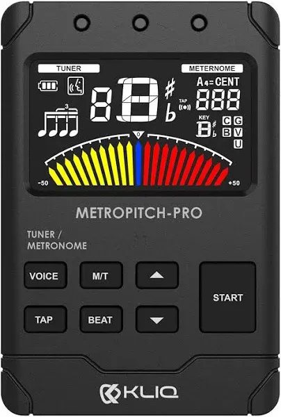 KLIQ MetroPitch - Metronome Tuner for All Instruments W/ Guitar, Bass *FREE SHIP