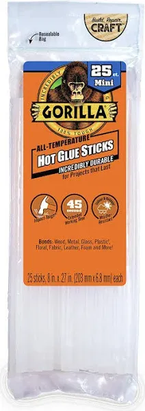 Gorilla Hot Glue Sticks Mini