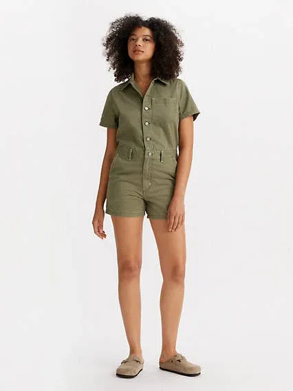 Levi&#x27;s Women&#x27;s Short Sleeve Romper - Enjoy the Ride Large nwt