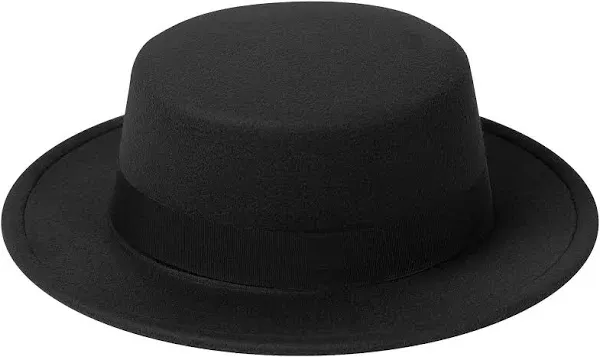 Flat Top Wide Brim Pork Pie Hat