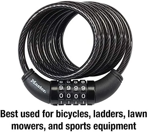 6-Ft. Bike Cable With Combination Barrel Lock