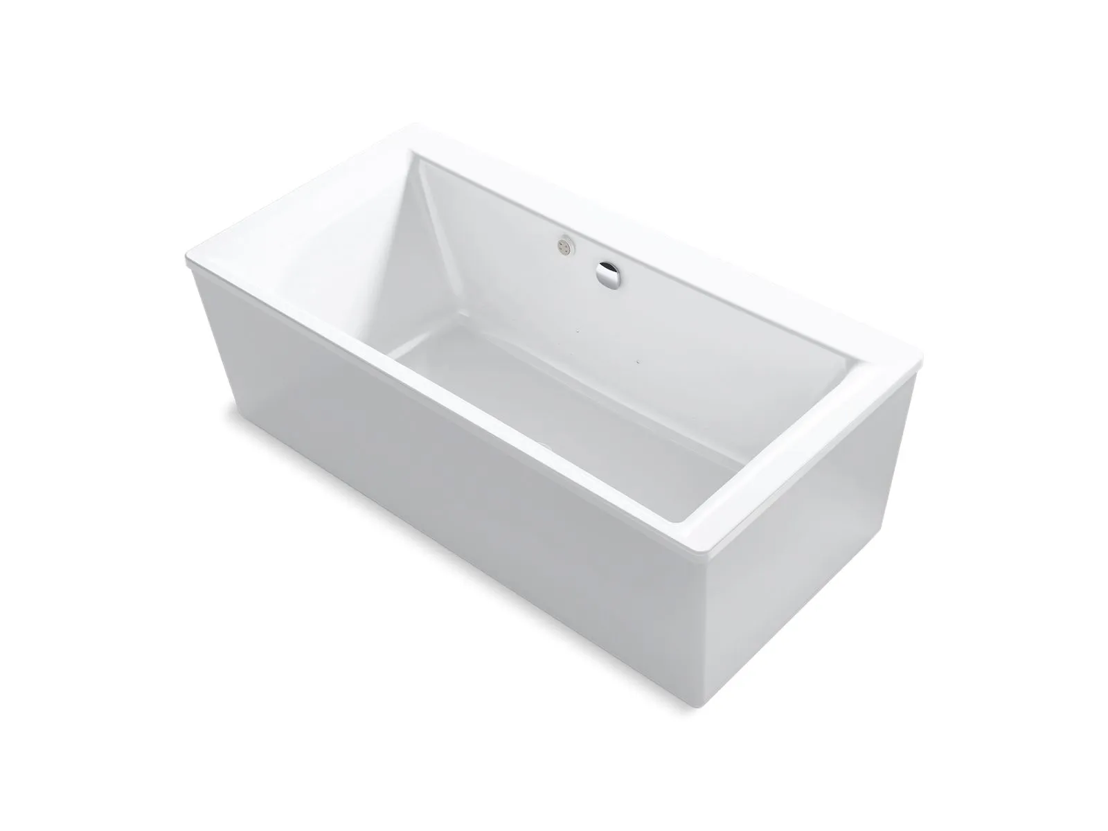 Kohler 1958-GH-0 Stargaze 72" x 36" Freestanding Heated Bubblemassage Air Bath with Straight Shroud - White