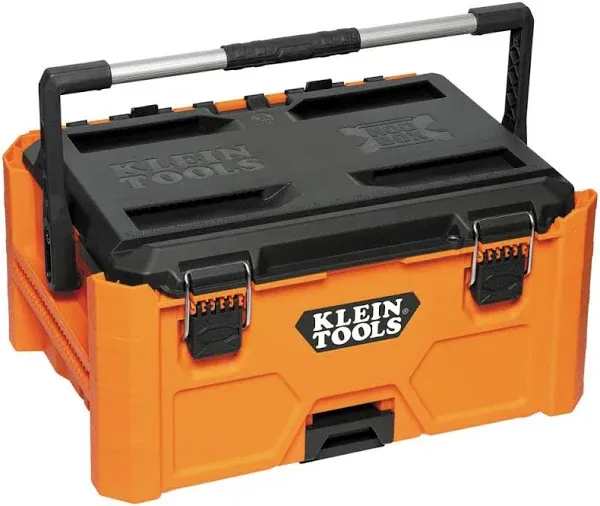 Klein Tools MODbox Medium Toolbox and Magnetic Strip Rail Attachment Modular Tool Storage System