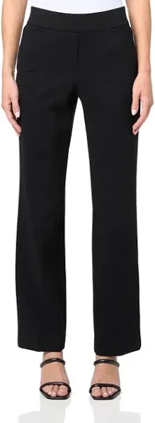 Anne Klein Women's Mid-Rise Pull-On Slash-Pocket Compression Pants