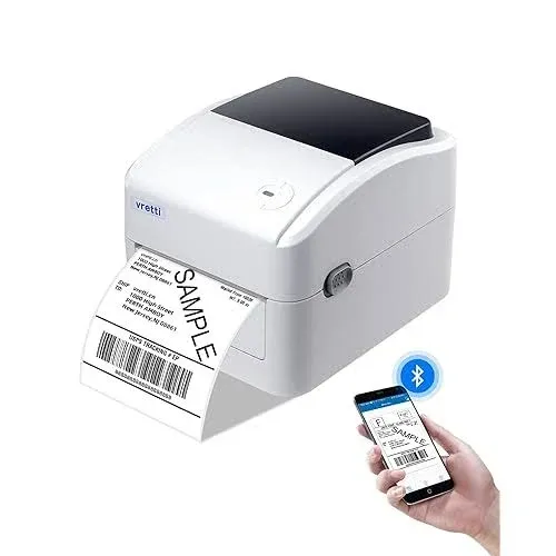 vretti Bluetooth Thermal Label Printer, Wireless Shipping Label Printer for S...