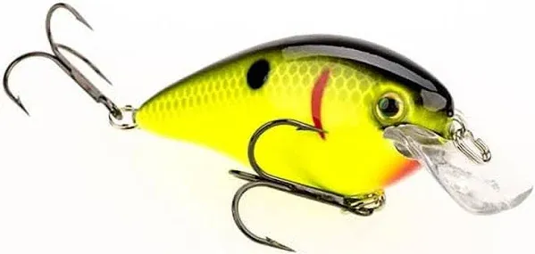 Strike King (HCKVDS1.5-535) KVD Square Bill 1.5 Fishing Lure, 535 - Chartreuse with Black Back, 3/8 oz, Unique Action