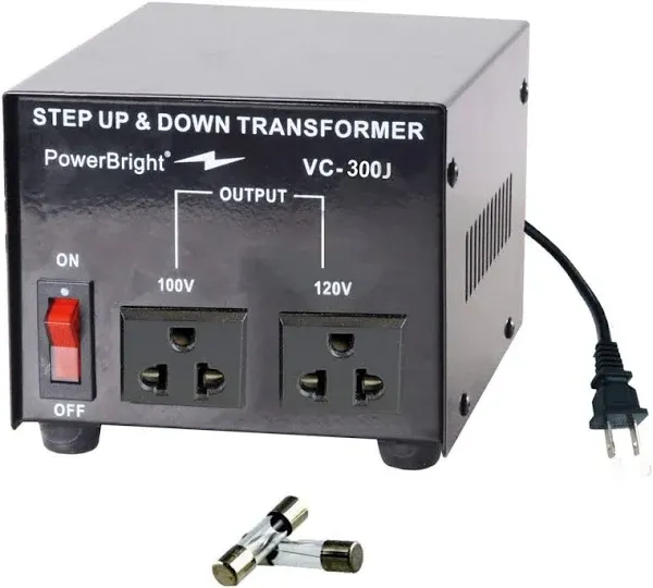 PowerBright 300W Step Up & Down Japan Transformer