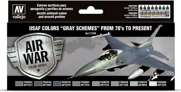 Vallejo Model Air Pai  Air War - USAF Colors Gray Schemes From 70&#039;s To Pre New