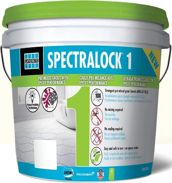 LATICRETE SPECTRALOCK® 1 Pre-Mixed Grout #44 Bright White