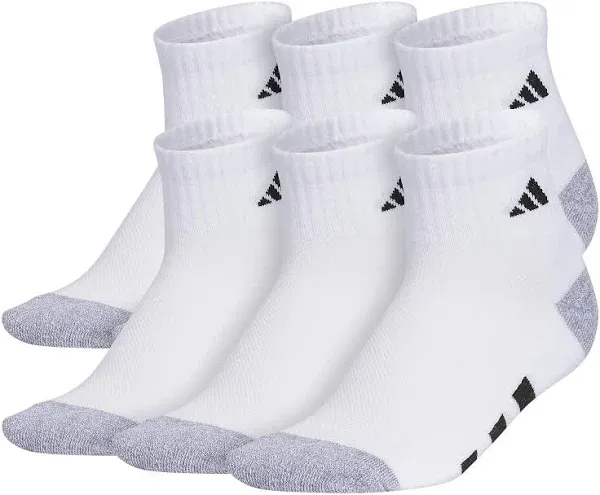 Boys adidas Youth Cushioned 6-Pack Quarter Socks