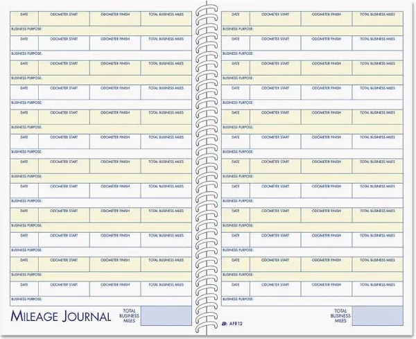 Adams Vehicle Mileage and Expense Book