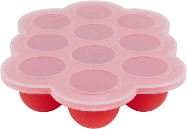 WeeSprout Silicone Baby Food Freezer Tray with Clip-on Lid